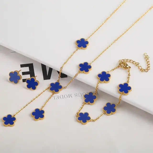 Adjustable Flower Bracelet and Necklace